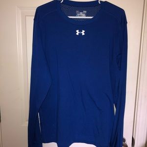 Under Armour Shirt fitted Men Size Large Blue